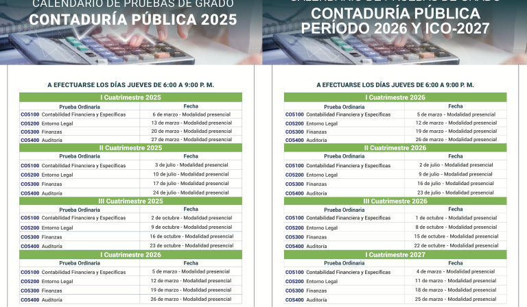 Pruebas de Grado- Dirección Académica de Contaduría
