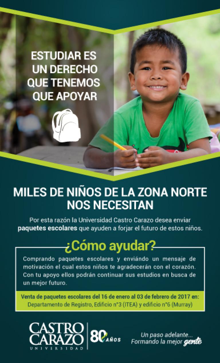Campaña de recolección de útiles escolares