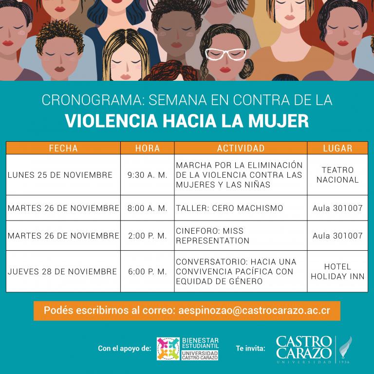 Semana en contra de la Violencia hacia la Mujer