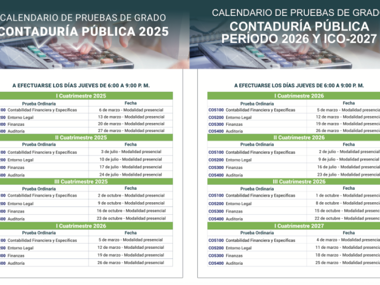 Pruebas de Grado- Dirección Académica de Contaduría